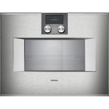 Gaggenau BS451111 Forno combinato a vapore con comandi in alto e cerniere a sinistra da incasso finitura inox da 60 cm