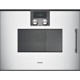 Gaggenau BMP251130 Forno combinato microonde con cerniere a sinistra finitura silver da 60 cm