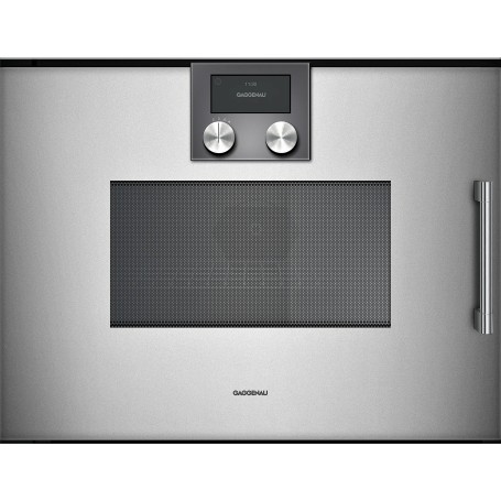 Gaggenau BMP251110 Forno combinato microonde con cerniere a sinistra finitura acciaio da 60 cm