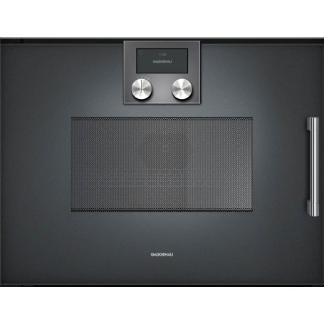 Gaggenau BMP251100 Forno combinato microonde con cerniere a sinistra finitura antracite da 60 cm