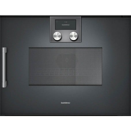 Gaggenau Forno combinato microonde con cerniere a destra BMP250100 finitura antracite da 60 cm