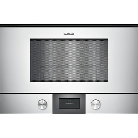 Gaggenau BMP225130 Forno microonde con cerniere a sinistra da incasso finitura silver da 60 cm