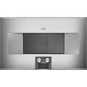 Gaggenau BM485110 Forno combinato microonde con cerniere a sinistra finitura inox da 75 cm