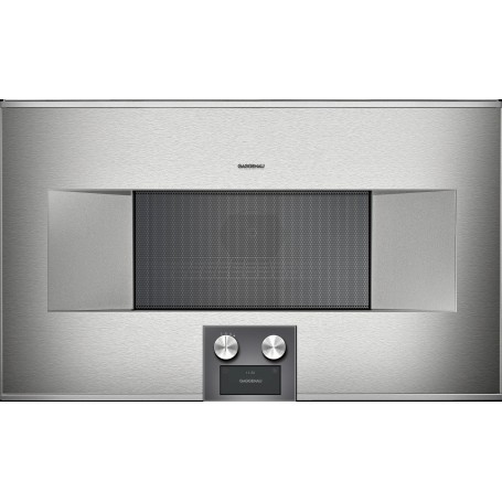 Gaggenau BM484110 Forno combinato microonde con cerniere a destra finitura inox da 75 cm