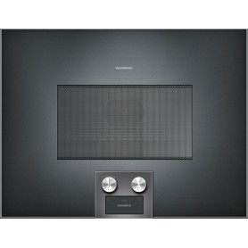Gaggenau BM454100 Forno combinato microonde con comandi in basso e cerniere a destra finitura antracite
