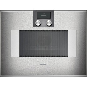 Gaggenau BM451110 Forno combinato microonde con comandi in alto e cerniere a sinistra finitura inox da 60 cm