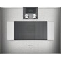 Gaggenau BM451110 Forno combinato microonde con comandi in alto e cerniere a sinistra finitura inox da 60 cm