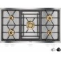 Gaggenau Piano cottura a gas VG491215 finitura acciaio da 90 cm