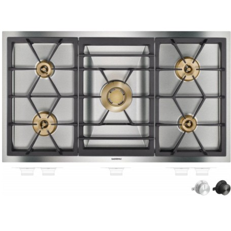 Gaggenau Piano cottura a gas VG491115F finitura acciaio da 90 cm