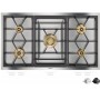 Gaggenau Piano cottura a gas VG491115F finitura acciaio da 90 cm