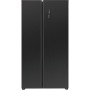 Bomann SBS 7344 Stand Side-by-Side combinato, 90 cm di larghezza, 442 L, Total NoFrost, aspetto acciaio inossidabile-nero