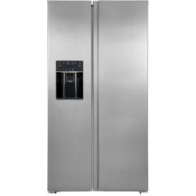 Exquisit SBS520-CF-040E Frigorifero side by side, larghezza 91 cm, 513 L, NoFrost, produttore di ghiaccio, attacco acqua fisso