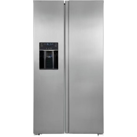 Exquisit SBS520-CF-040E Frigorifero side by side, larghezza 91 cm, 513 L, NoFrost, produttore di ghiaccio, attacco acqua fisso