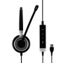 EPOS | SENNHEISER IMPACT SC 660 ANC USB Cuffia A Padiglione USB tipo A Nero, Argento (1000650)