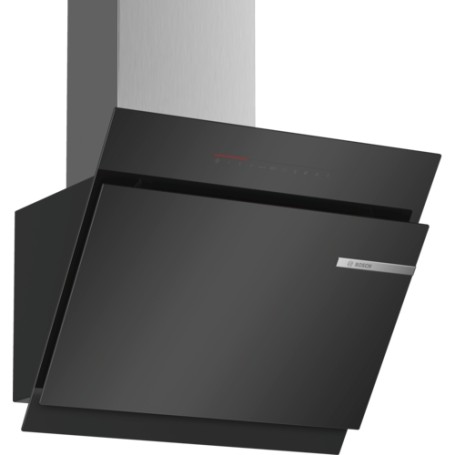 Bosch Serie 6 DWK67JQ60 cappa aspirante Cappa aspirante a parete Nero, Acciaio inossidabile 730 m³/h A+ (DWK67JQ60)