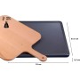 Neff Z1913X0 teglia da forno Rettangolare Ceramica, Legno (grigio, Rettangolare, Ceramica, Legno, Nero, Legno)