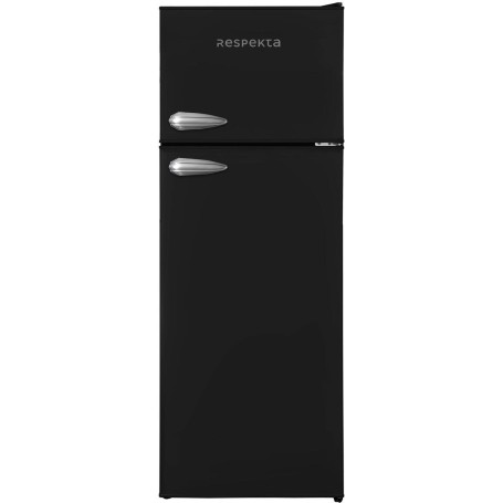Respekta KS144VS combinazione frigorifero/congelatore retrò, larghezza 54 cm, 213 l, termostato regolabile, nero