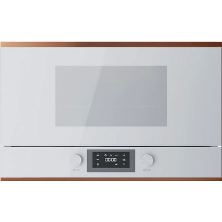 Küppersbusch ML 6330.0 W7, microonde, 38 cm, arresto a sinistra, bianco/rame