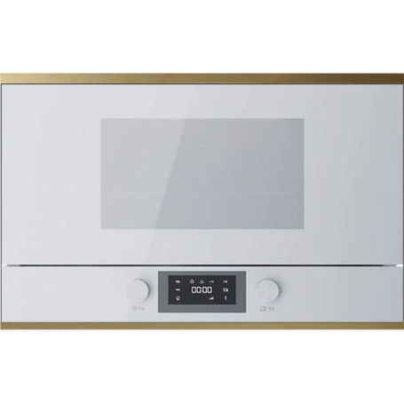 Küppersbusch ML 6330.0 W4, microonde, 38 cm, arresto a sinistra, bianco/oro