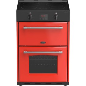 Belling Farmhouse 60 Egg EU Range, larghezza 60 cm, forno e grill elettrico, piano cottura a induzione, rosso