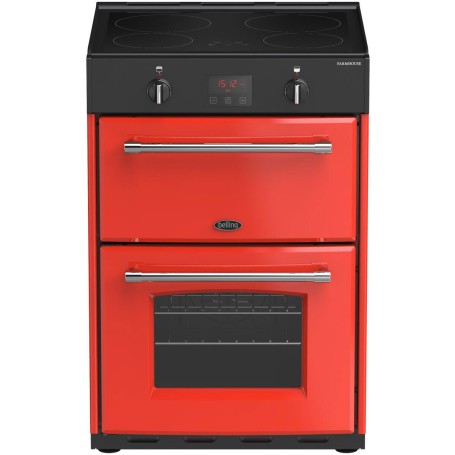 Belling Farmhouse 60 Egg EU Range, larghezza 60 cm, forno e grill elettrico, piano cottura a induzione, rosso