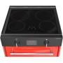 Belling Farmhouse 60 Egg EU Range, larghezza 60 cm, forno e grill elettrico, piano cottura a induzione, rosso
