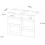 Belling Farmhouse 110 Egg Range Cooker, larghezza 110 cm, forni e grill elettrico, piano cottura a induzione