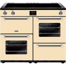Belling Kensington 100, 3 forni elettrici, con piano a induzione, larghezza 100, panna