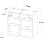 Belling Kensington 100, 3 forni elettrici, con piano a induzione, larghezza 100, panna