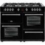 Belling Farmhouse 110 DFT, larghezza 110 cm, forni e grill elettrico, piano cottura a gas, spazio di stivaggio, nero