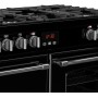 Belling Farmhouse 110 DFT, larghezza 110 cm, forni e grill elettrico, piano cottura a gas, spazio di stivaggio, nero