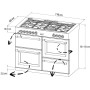 Belling Farmhouse 110 DFT, larghezza 110 cm, forni e grill elettrico, piano cottura a gas, spazio di stivaggio, nero