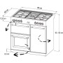 Belling Kensington 90 DFT Range Cooker , 3 forni elettrici, con piano cottura a gas, larghezza 90 cm, rosso