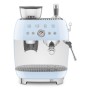 Smeg EGF03PBEU - Macchina per caffè espresso con macinino in stile anni 50, colore blu pastello