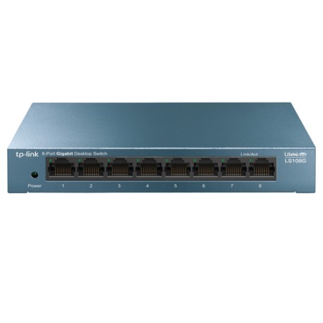 TP-LINK LS108G Non gestito Gigabit Ethernet (10/100/1000) Blu (LS108G V1)