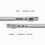 Apple MacBook Pro 14'' M3 Pro chip con 11‑core CPU e 14‑core GPU, 512GB SSD - Argento (MRX63T/A)