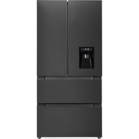 Exquisit FD490-160-WS-200E Combinazione frigo-congelatore , larghezza 84 cm, 506 L, NoFrost, distributore d'acqua, inoxlook-az