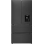 Exquisit FD490-160-WS-200E Combinazione frigo-congelatore , larghezza 84 cm, 506 L, NoFrost, distributore d'acqua, inoxlook-az