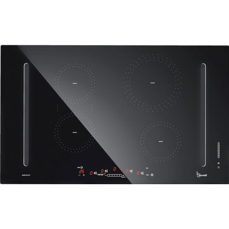 Baraldi DIAMOND BRIDGE (01DIM01EBL83) Piano cottura a induzione cm. 83 - con cappa integrata da 700 m3/h - vetroceramica nero