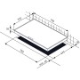Grundig GIEI 824470 HX Piano cottura a induzione autosufficiente , larghezza 77 cm, sicurezza bambini, touch slider, timer, nero