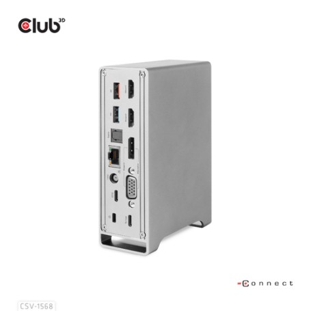 CLUB3D CSV-1568 replicatore di porte e docking station per notebook USB 3.2 Gen 2 (3.1 Gen 2) Type-C Metallico (CSV-1568)
