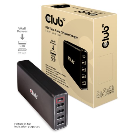 CLUB3D CAC-1903EU Caricabatterie per dispositivi mobili Nero Interno (CAC-1903EU)