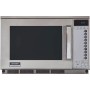 Sharp R25AT Forno a microonde professionale, 2100 W, 20 L, 11 livelli di potenza, comandi touch, acciaio inossidabile.