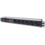 Intellinet 713962 unità di distribuzione dell'energia (PDU) 6 presa(e) AC 1.5U Nero (713962)