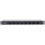 Intellinet 714037 unità di distribuzione dell'energia (PDU) 8 presa(e) AC 1U Alluminio, Nero (714037)