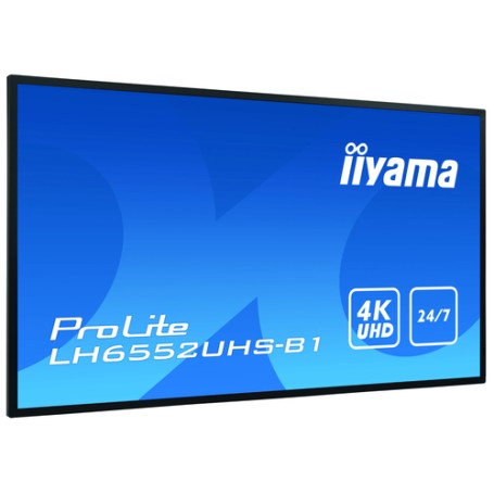 iiyama LH6552UHS-B1 visualizzatore di messaggi Pannello piatto per segnaletica digitale 163,8 cm (64.5") IPS 4K U (LH6552UHS-B1)