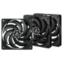 ARCTIC P12 Slim PWM PST Case per computer Ventilatore 12 cm Nero 3 pz (ACFAN00275A)