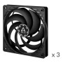 ARCTIC P12 Slim PWM PST Case per computer Ventilatore 12 cm Nero 3 pz (ACFAN00275A)