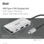 CLUB3D CSV-1543 hub di interfaccia USB 3.2 Gen 2 (3.1 Gen 2) Type-C 10000 Mbit/s Nero, Argento