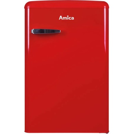 Amica VKS 15620-1 R Frigorifero retro a tutta camera, altezza 88 cm, 120 L, rosso peperoncino